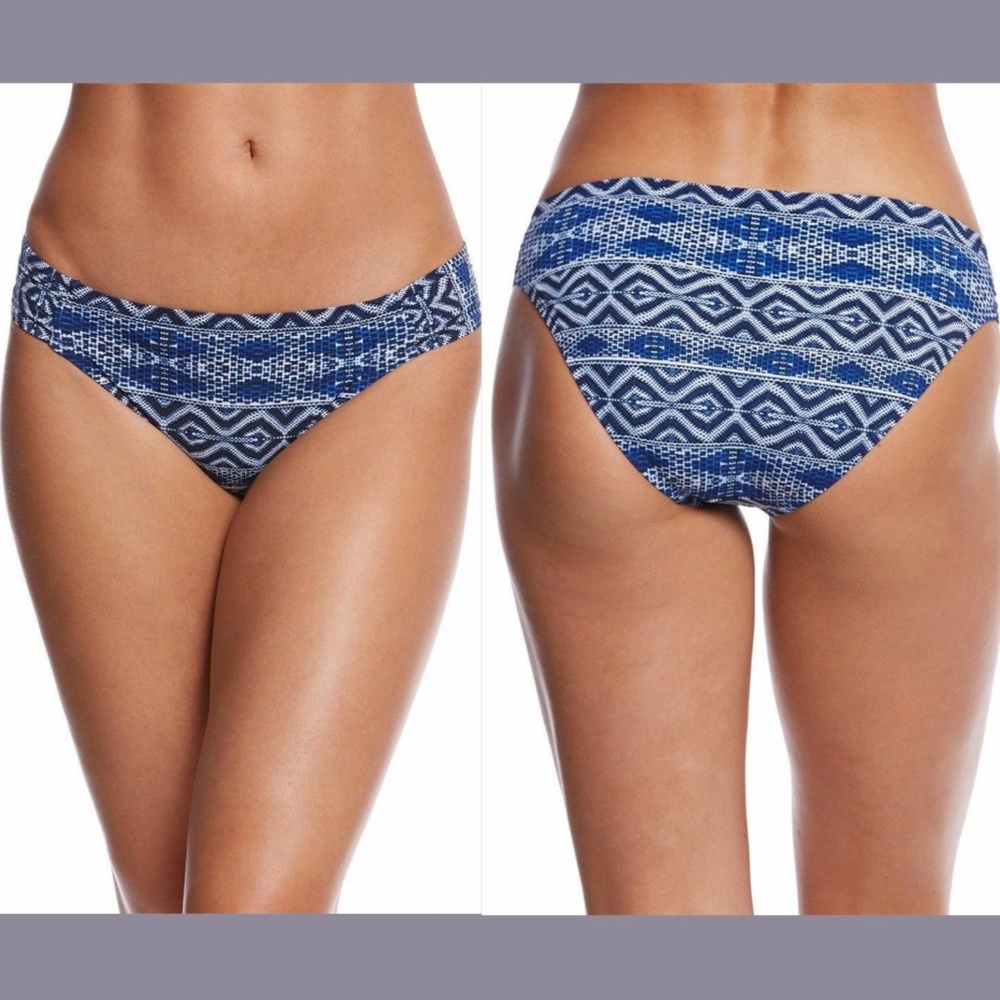 NEW La Blanca Designer Jeans Side Shirred Hipster Bikini Bottom [SZ‎ 14 US ]